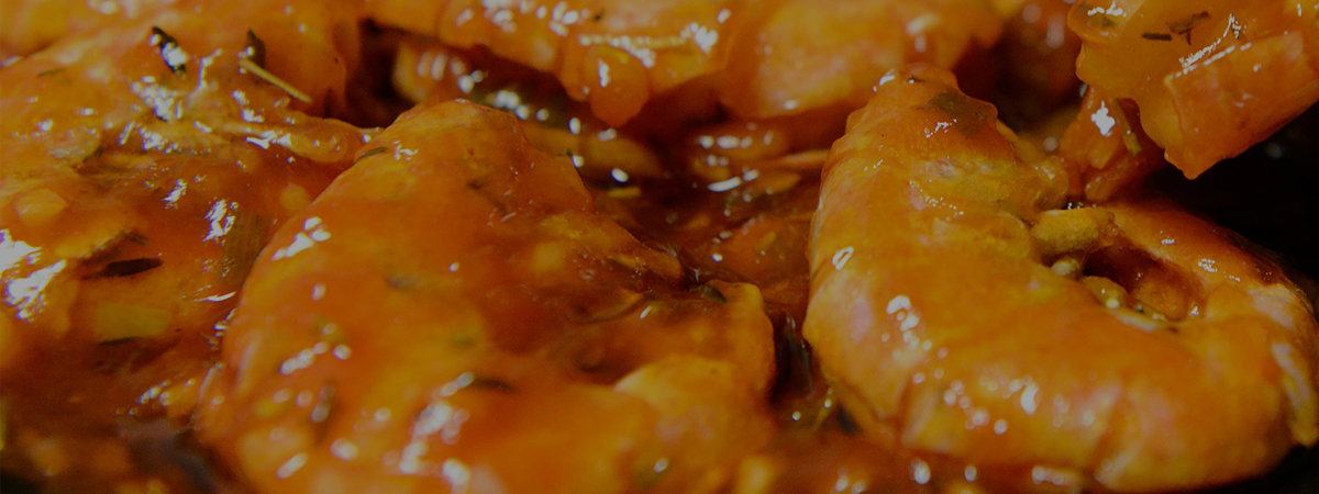 Pittige surinaamse garnalen